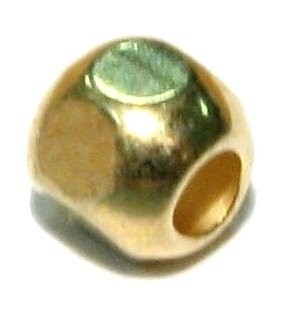 Würfel aus Metall, 5mm, vergoldet