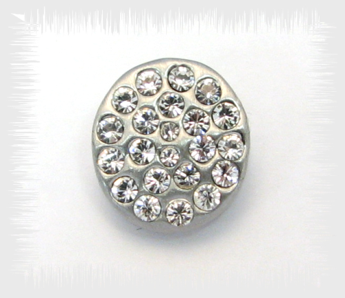 Kreativ-Anhänger -Kristall-Plättchen- rhodiniert mit Swarovski-Kristallen