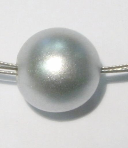 bead -8 mm silver matte
