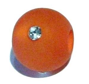 Polarisbead orange 10 mm – with Swarovski crystal
