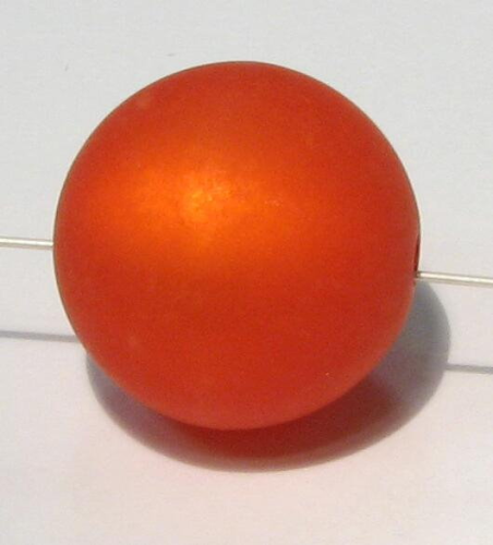 Polaris bead 6 mm orange – small hole