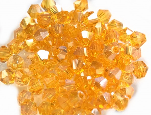 Bicone crystal 4mm - 90 pieces in zip bag - sun shimmer