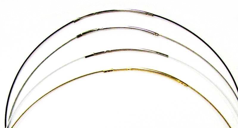 steel wire necklaces - premium quality 0,7mm dimensionally stable - with plug-in closure