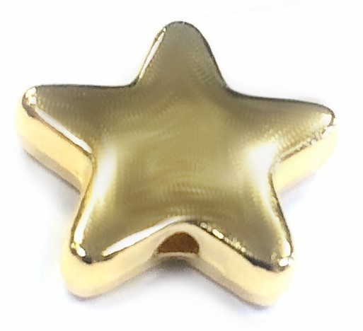 Stern 13x13x4mm - Farbe: gold glänzend