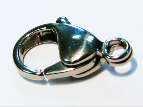 lobster claw clasp – stainless steel – 8 mm