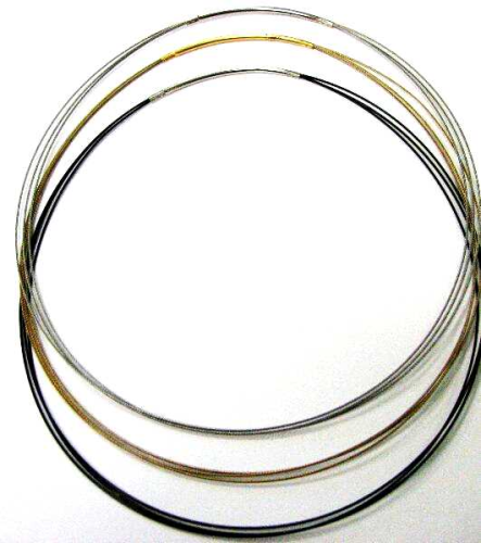 Necklace 3-row, 40 cm in gold. 0.7 mm shape-stable -only for large hole—