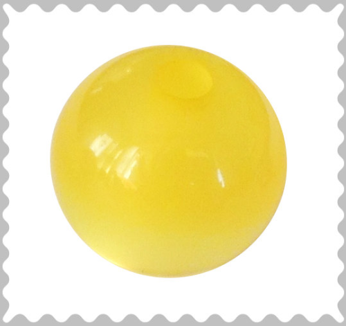 Polarisperle gelb glänzend 16 mm - Großloch
