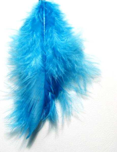Feathers in turquoise – 6 pieces