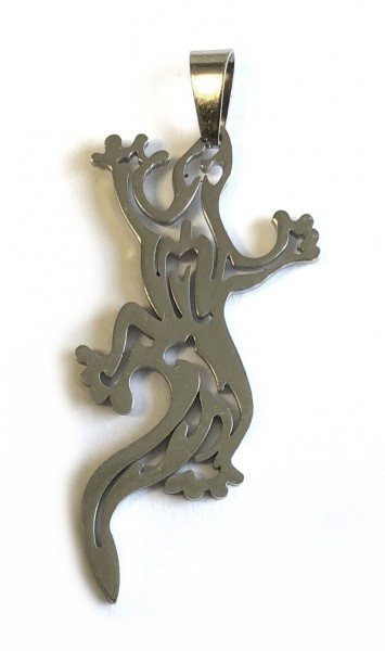 Gecko pendant 45 mm – stainless steel