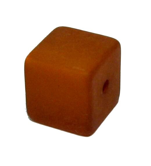 Polaris cube 6 mm rust brown – small hole