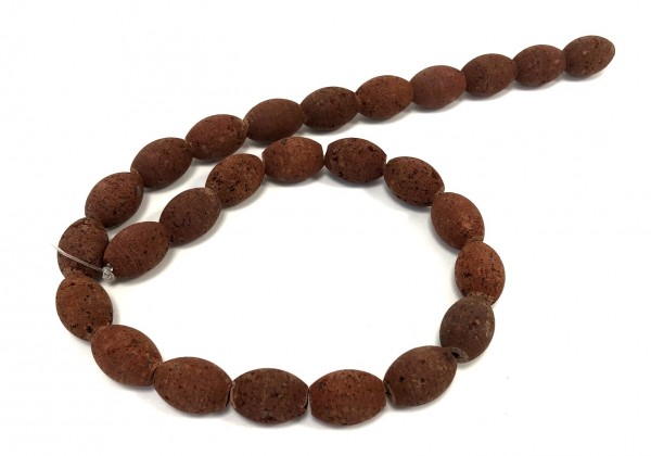Lava Olive15 mm – brown- 1 strand approx.40 cm
