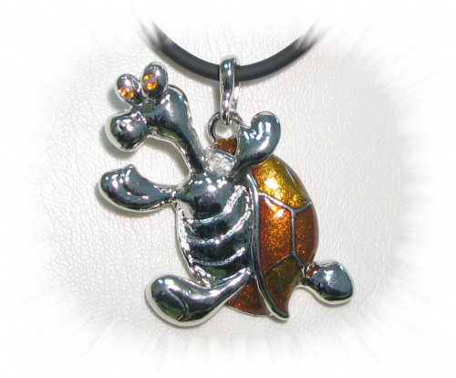 Turtle -Topaz mix Turtle pendant with crystal stones