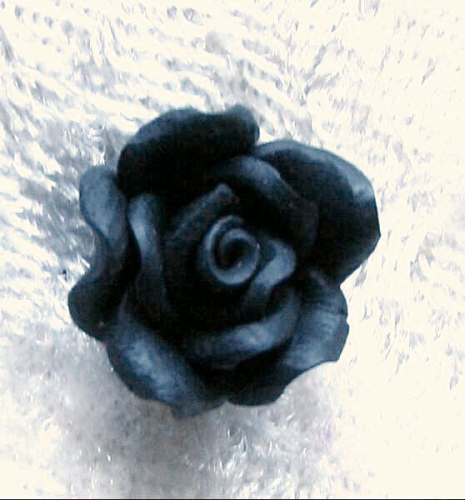 Rose 12 mm – black