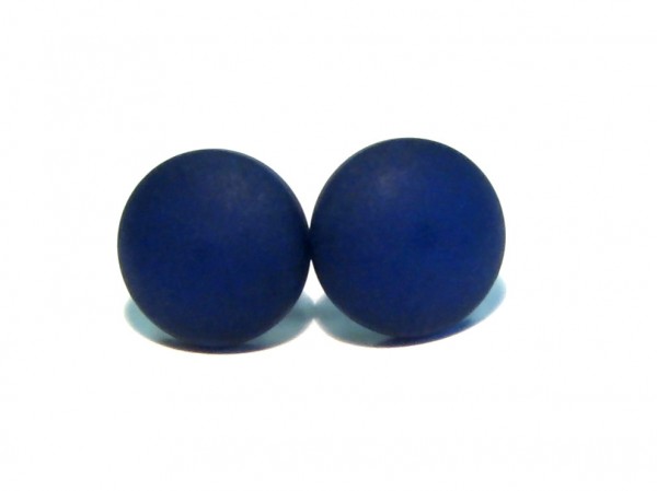 Polaris earrings 12 mm – stainless steel – 1 pairs – night blue