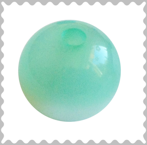 Polaris bead mint glossy 16 mm – Large hole