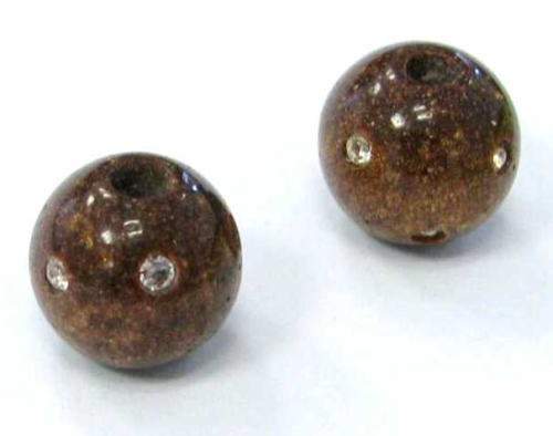 Metallic brown 14 mm – Swarovski crystal – 1 Sück