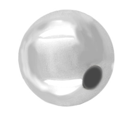 Perle 14mm - Farbe: silber glänzend