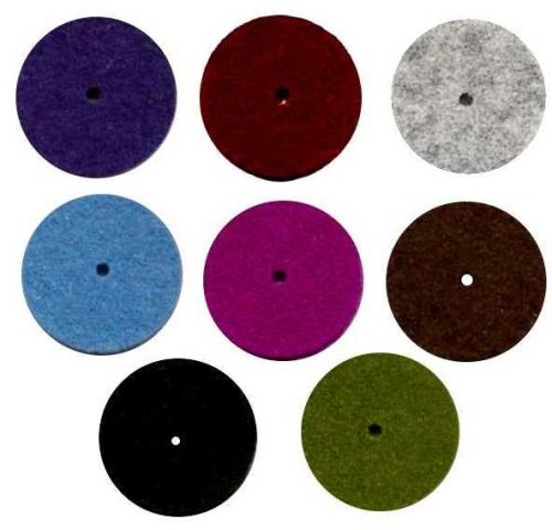 Felt discs 8 pieces in different colors – 22x3mm
