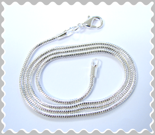 Schlangenkette 55cm - Wechselschmuck-Collier - Farbe: silber