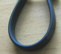 Flaches PVC-Band 6x2mm - schwarz - 1 Meter