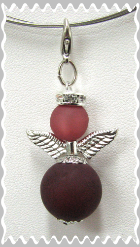 Angel as charms with lobster claw clasp – available in different colors
