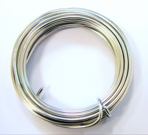 Aluminium wire 2 mm – 3 meters – Color: Silver