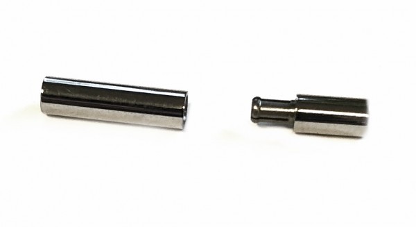 Druck-/Steck-Verschluss für 3mm Bänder - Edelstahl