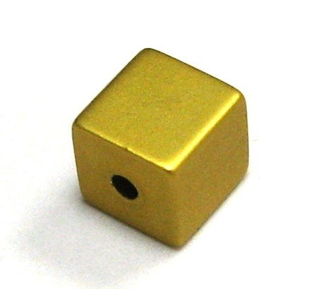 Aluminium Würfel eloxiert 8x8mm - elox gelb
