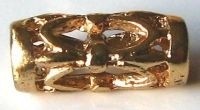 Röhre 13x5mm - Filigran-look - Farbe: gold - 1 Stück