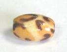 Wood olive “Tiger”, 12x8mm, patterned