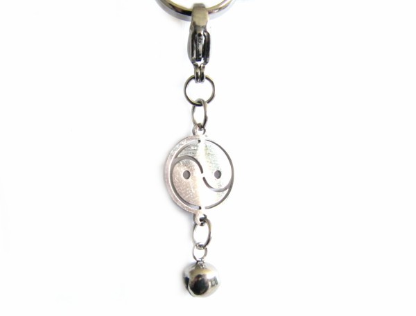 Charms - Anhänger mit Karabiner - EDELSTAHL - Yin und Yang