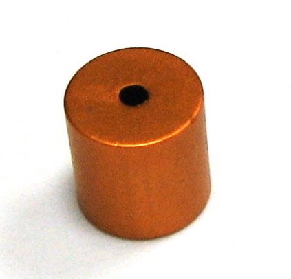Aluminium cylinder/tube anodised 10x10 mm – anodised light orange