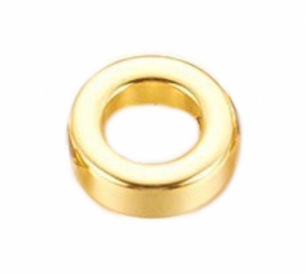 Hämatit Kreis 12x4mm - gold glanz farbig veredelt - 1 Stück