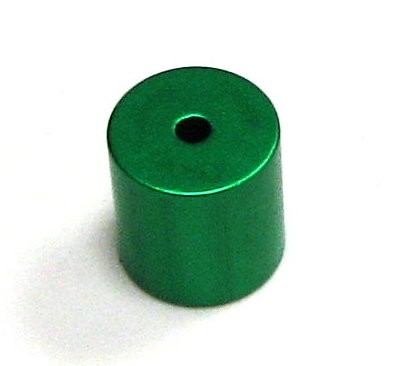 Aluminium Zylinder/Röhre eloxiert 10x10mm - elox dunkel-grün