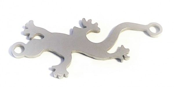 Schmuckverbinder Element - Edelstahl - Gecko