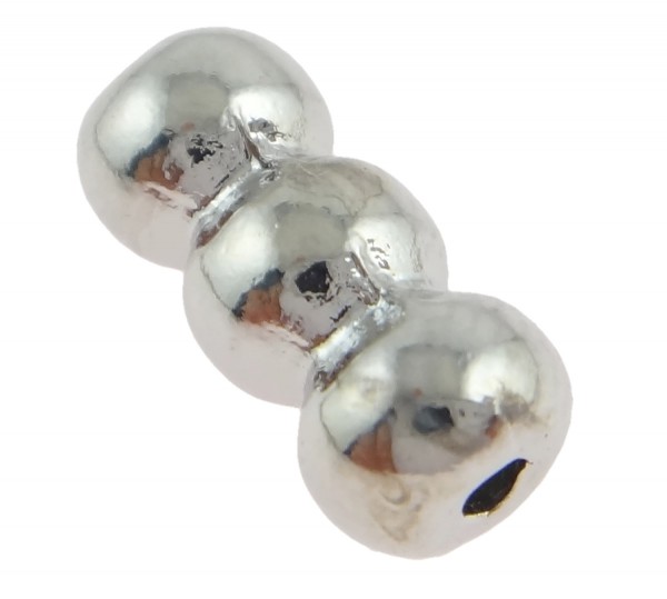 Tube 13x6mm, platinum coloured – hole 2 mm – 1 pcs.