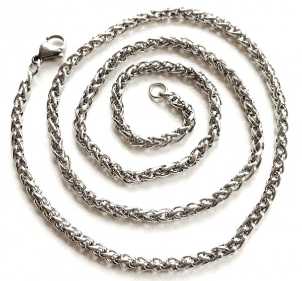 Stainless steel chain - wheat chain 4mm - 50cm