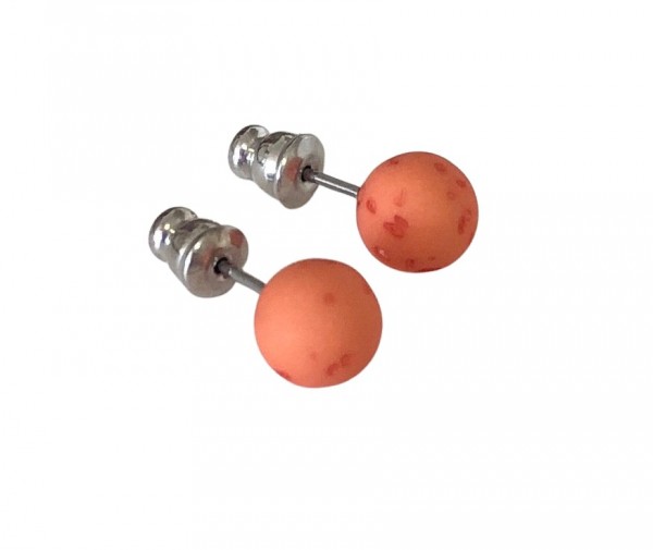 Polaris Gala Sweet Earrings 8 mm --Stainless steel- 1 pair – orange