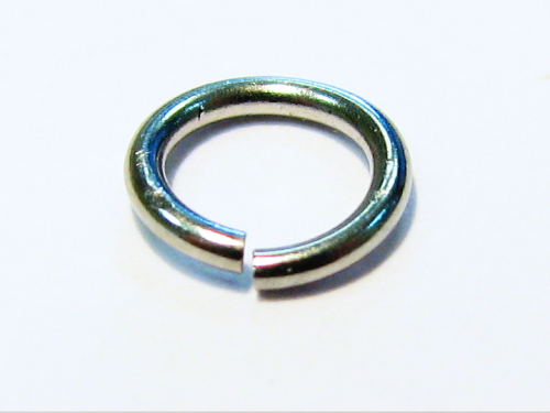 Binding ring / eyelet – stainless steel – 7x1 mm – 1 pcs. open