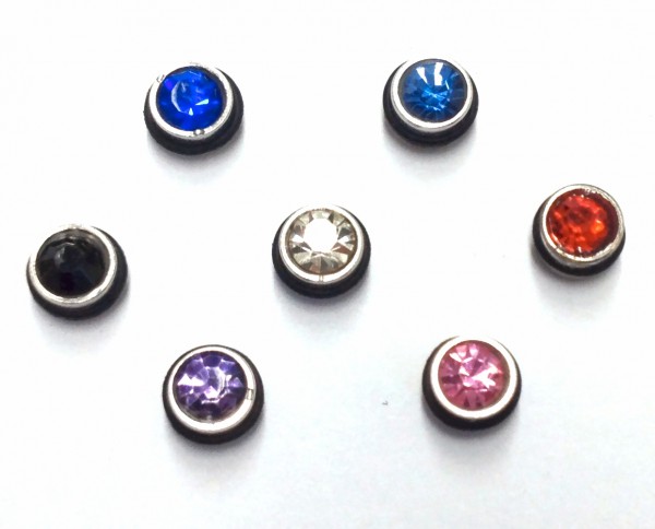 Rondell Crystal – for interchangeable threaded pin ZS-WS-... — Stainless steel – different colours
