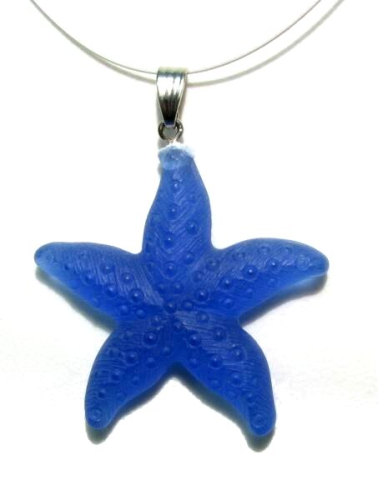 Starfish – pendant – blue