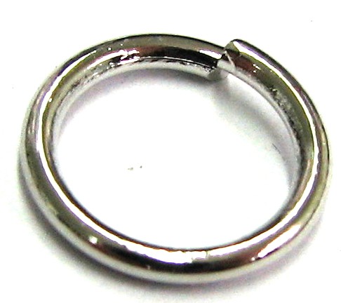 Jump rings / Binding rings 10x1,2 mm – 5 grams – approx.20 pieces of platinum coloured