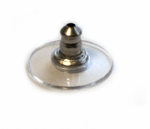 Earrings – Back plugs – Plate plugs – Stainless steel – 1 pair