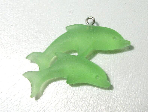 Delphin - Anhänger - grün
