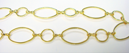 Link chain – 100 cm – unusual design – Oval round
