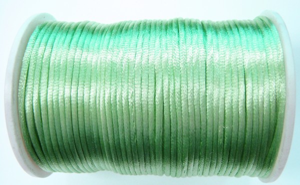 Silk ribbon 2mm – mint – 91 meter spool artificial silk