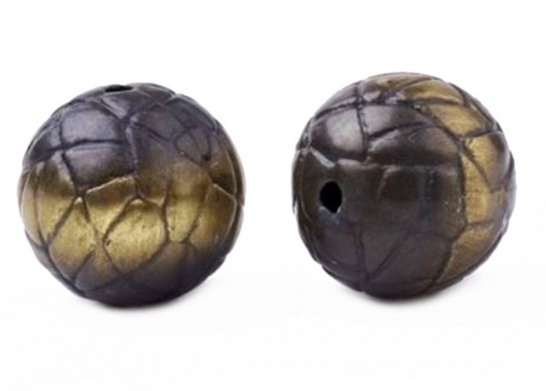 Drawbench bead 20 mm – color: Gold bronze – 1 pcs.