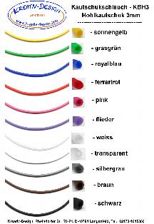 Rubber hollow round 3mm