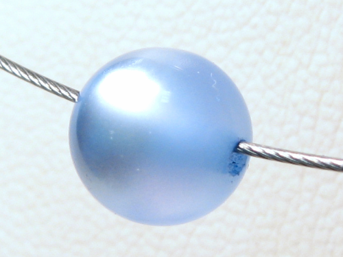 Polarisperle 10mm himmelblau glänzend - Kleinloch