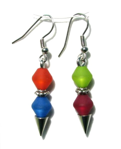 Polaris rainbow earring, cone 8 mm,